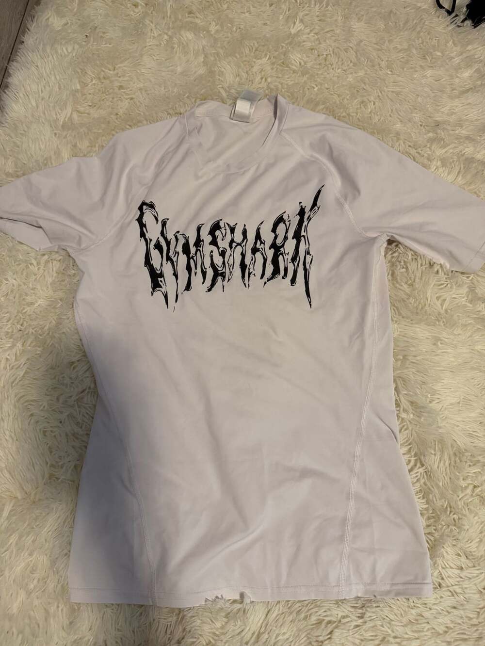 Gymshark Graphic Baselayer T-Shirt Size M White